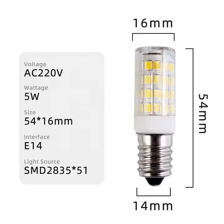 LED Corn Bulb AC220V E14 7W 6000K Ceramic COB Energy Saving Light SMD2835 for Home Chandelier Lamp Lighting