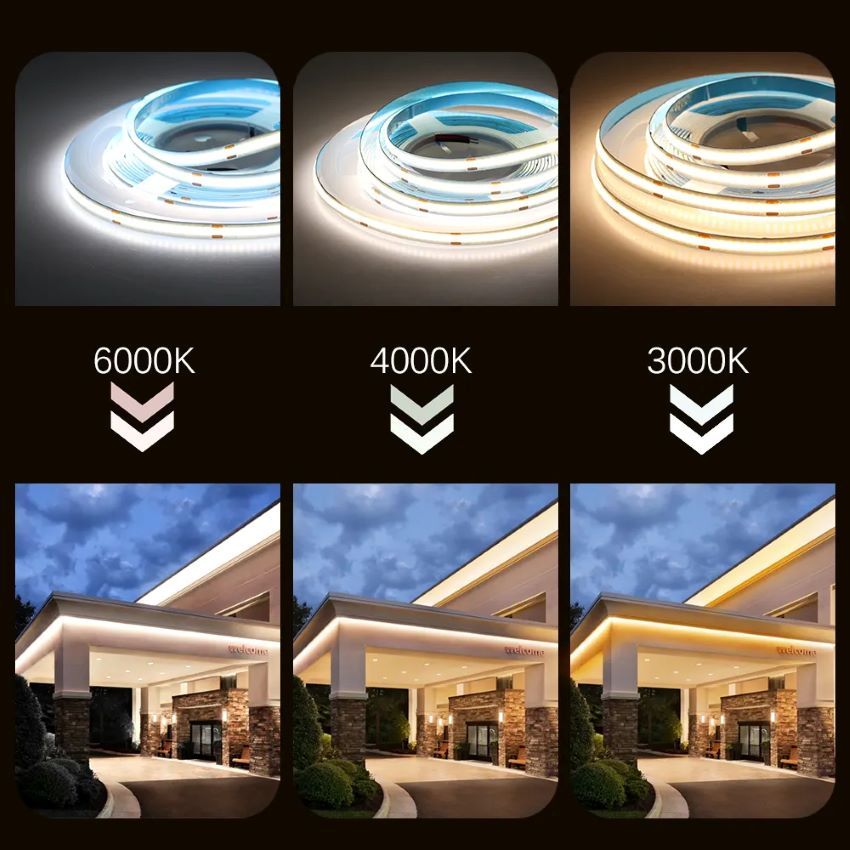 Waterproof AC220V COB LED Light Flexible Strip Lamp COB LED Striplight
