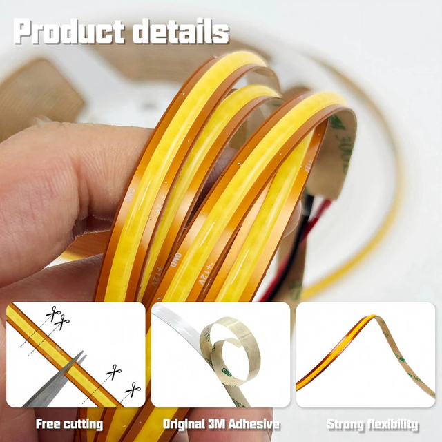 Premium Quality Free-Cut DC12V 528LEDs COB LED Strip Light
